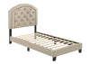 Gaby Gold Twin Upholstered Platform Bed