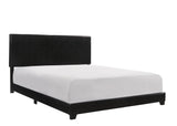 Erin Black PU Leather King Upholstered Bed from Crown Mark - Luna Furniture