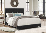 Erin Black PU Leather King Upholstered Bed from Crown Mark - Luna Furniture