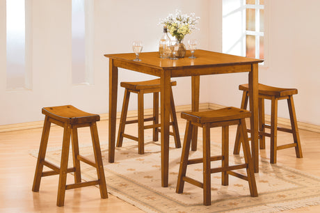 Saddleback Oak Pub Height Stool, RTA, Set of 2 from Homelegance - Luna Furniture