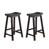 Saddleback Black Pub Height Stool, RTA, Set of 2 from Homelegance - Luna Furniture