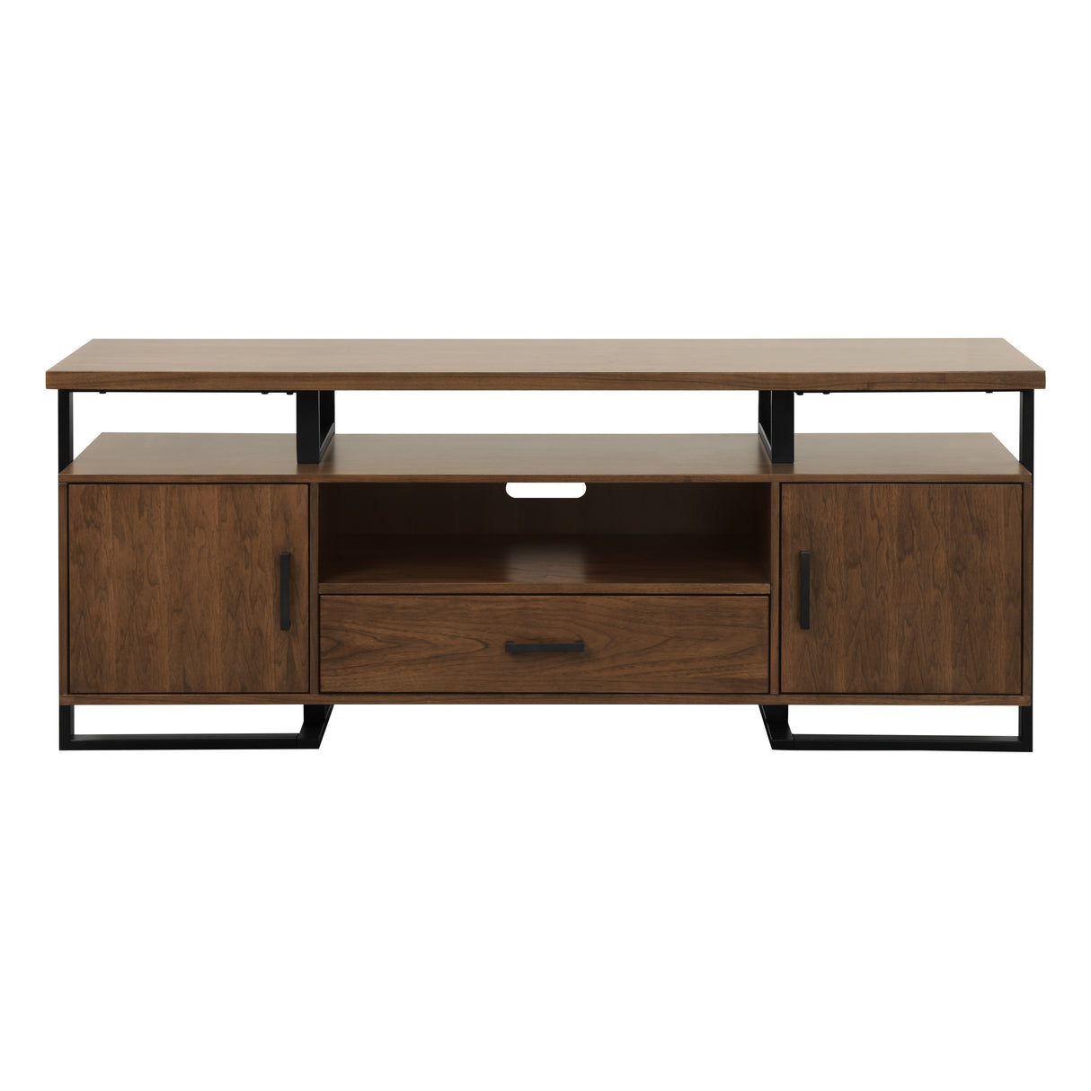 Sedley Walnut/Rustic Black TV Stand from Homelegance - Luna Furniture