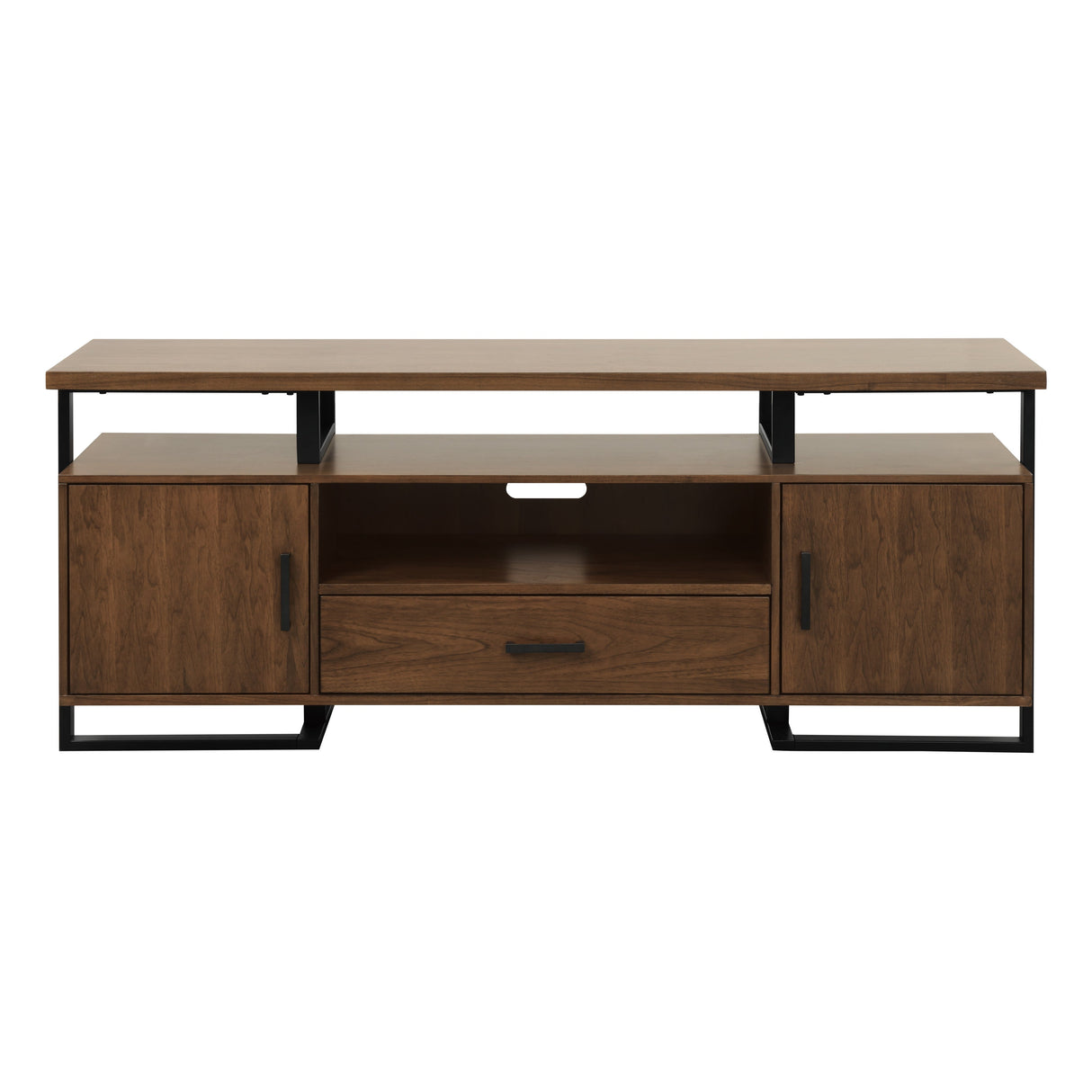 Sedley Walnut/Rustic Black Entertainment Center from Homelegance - Luna Furniture