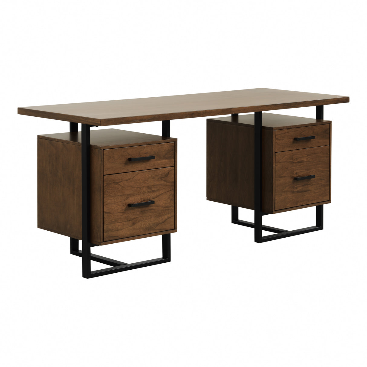 Sedley Walnut/Rustic Black Writing Desk from Homelegance - Luna Furniture