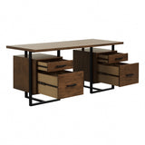 Sedley Walnut/Rustic Black Writing Desk from Homelegance - Luna Furniture