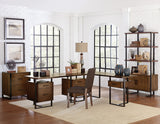 Sedley Walnut/Rustic Black Writing Desk from Homelegance - Luna Furniture