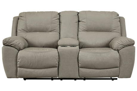 Next-Gen Gaucho Putty Power Reclining Loveseat with Console from Ashley - Luna Furniture