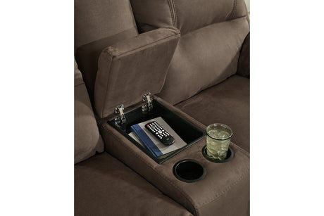 Next-Gen Gaucho Espresso Reclining Loveseat with Console from Ashley - Luna Furniture