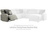 Colleyville Stone Left-Arm Facing Power Recliner from Ashley - Luna Furniture