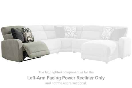Colleyville Stone Left-Arm Facing Power Recliner from Ashley - Luna Furniture