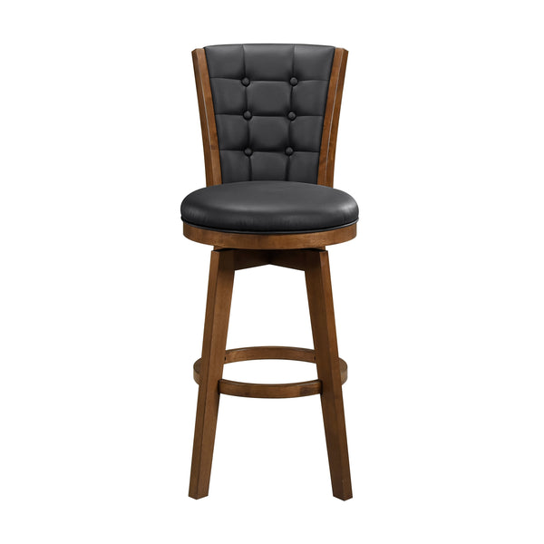 Medford Chestnut/Black Swivel Pub Height Chair, Set of 2
