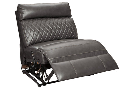 Samperstone Gray Armless Recliner from Ashley - Luna Furniture