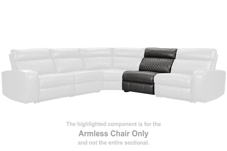 Samperstone Gray Armless Chair from Ashley - Luna Furniture