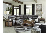 Samperstone Gray 6-Piece Power Reclining Sectional from Ashley - Luna Furniture