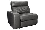 Samperstone Gray Left-Arm Facing Power Recliner from Ashley - Luna Furniture