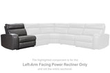 Samperstone Gray Left-Arm Facing Power Recliner from Ashley - Luna Furniture