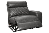 Samperstone Gray Right-Arm Facing Power Recliner from Ashley - Luna Furniture