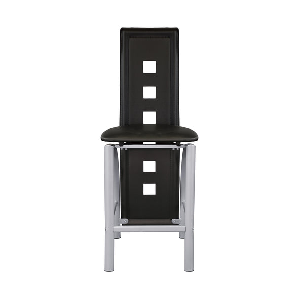 Sona Black/Silver Counter Chair, Set of 2