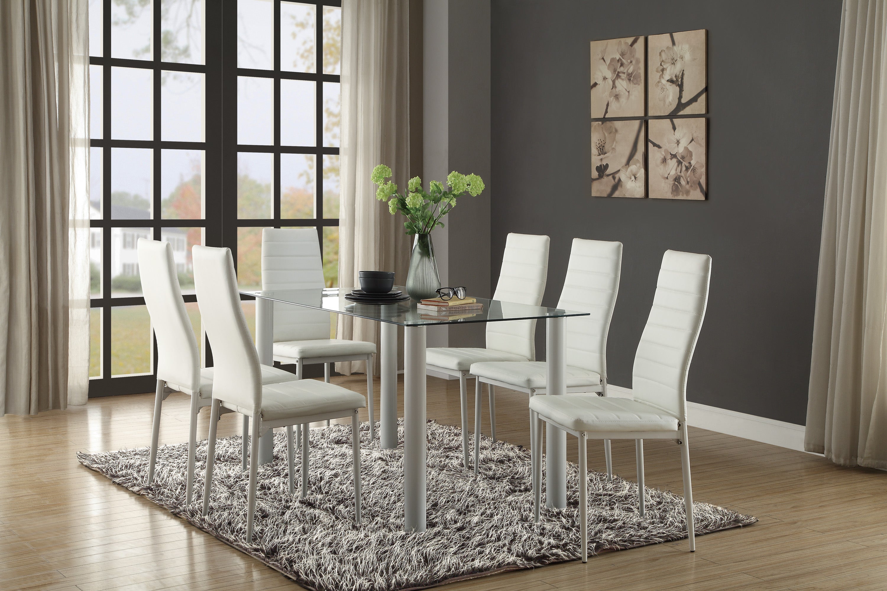 Florian White Dining Set from Homelegance - Luna Furniture