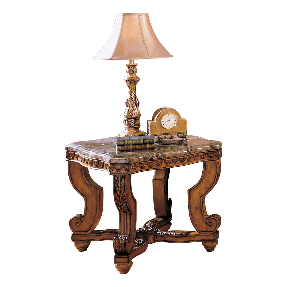 Tarantula Burnished Brown Cherry End Table from Homelegance - Luna Furniture