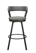 5566-29GY Swivel Pub Height  Chair, Gray, Set of 2 - Luna Furniture