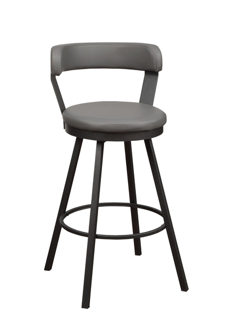 Appert Gray/Dark Gray Swivel Pub Height Chair, Set of 2 from Homelegance - Luna Furniture