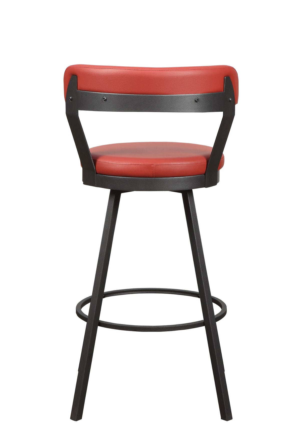 5566-29RD Swivel Pub Height Chair, Red, Set of 2 - Luna Furniture