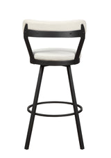 5566-29WT Swivel Pub Height Chair, White, Set of 2 - Luna Furniture