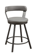 Appert Gray/Dark Gray Swivel Counter Chair, Set of 2