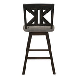 Amsonia Gray/Black Swivel Counter Height Chairs, Set of 2 from Homelegance - Luna Furniture