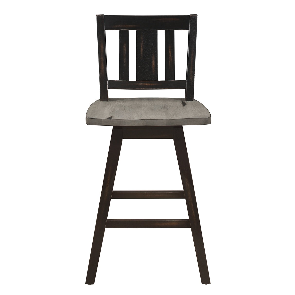 Amsonia Gray/Black Swivel Counter Height Chairs, Set of 2 from Homelegance - Luna Furniture