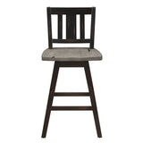 Amsonia Gray/Black Swivel Counter Height Chairs, Set of 2 from Homelegance - Luna Furniture