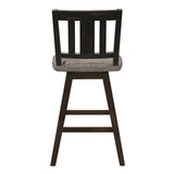 Amsonia Gray/Black Swivel Counter Height Chairs, Set of 2 from Homelegance - Luna Furniture