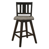 Amsonia Gray/Black Swivel Counter Height Chairs, Set of 2 from Homelegance - Luna Furniture