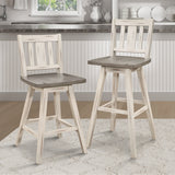 Amsonia White Swivel Pub Counter Height Chairs, Set of 2 from Homelegance - Luna Furniture