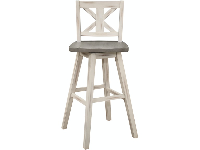 Amsonia White Swivel Pub Counter Height Chairs, Set of 2 from Homelegance - Luna Furniture