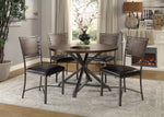 Fideo Brown 5-Piece Round Dining Set | 5606 - Luna Furniture