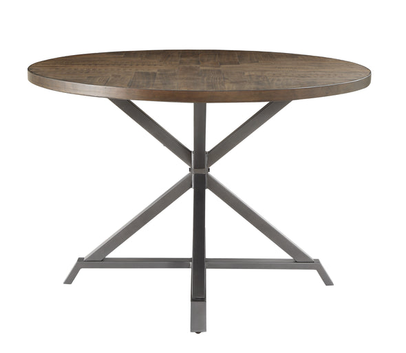 Fideo Brown/Gray Round Dining Table