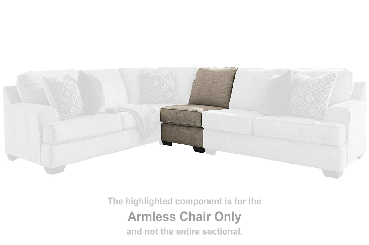 Bovarian Stone Armless Chair from Ashley - Luna Furniture