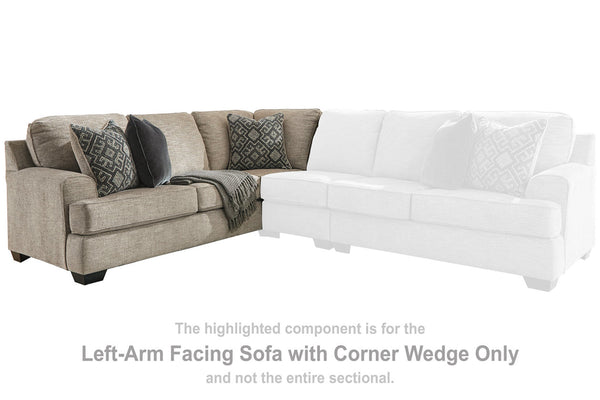 Bovarian Stone Left-Arm Facing Sofa with Corner Wedge
