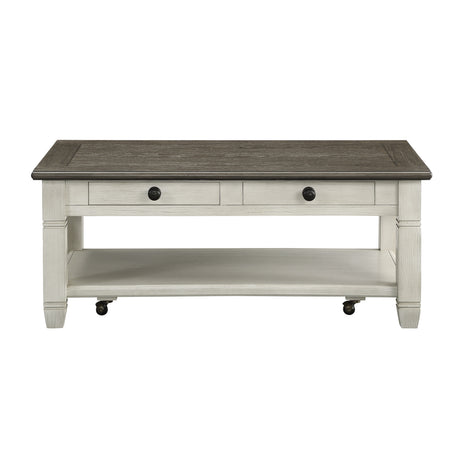 Granby Antique White Cocktail Table from Homelegance - Luna Furniture