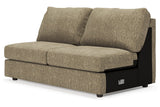 Hoylake Chocolate Armless Loveseat from Ashley - Luna Furniture