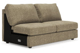 Hoylake Chocolate Armless Loveseat from Ashley - Luna Furniture