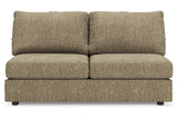 Hoylake Chocolate Armless Loveseat from Ashley - Luna Furniture
