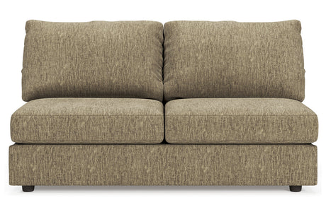 Hoylake Chocolate Armless Loveseat from Ashley - Luna Furniture