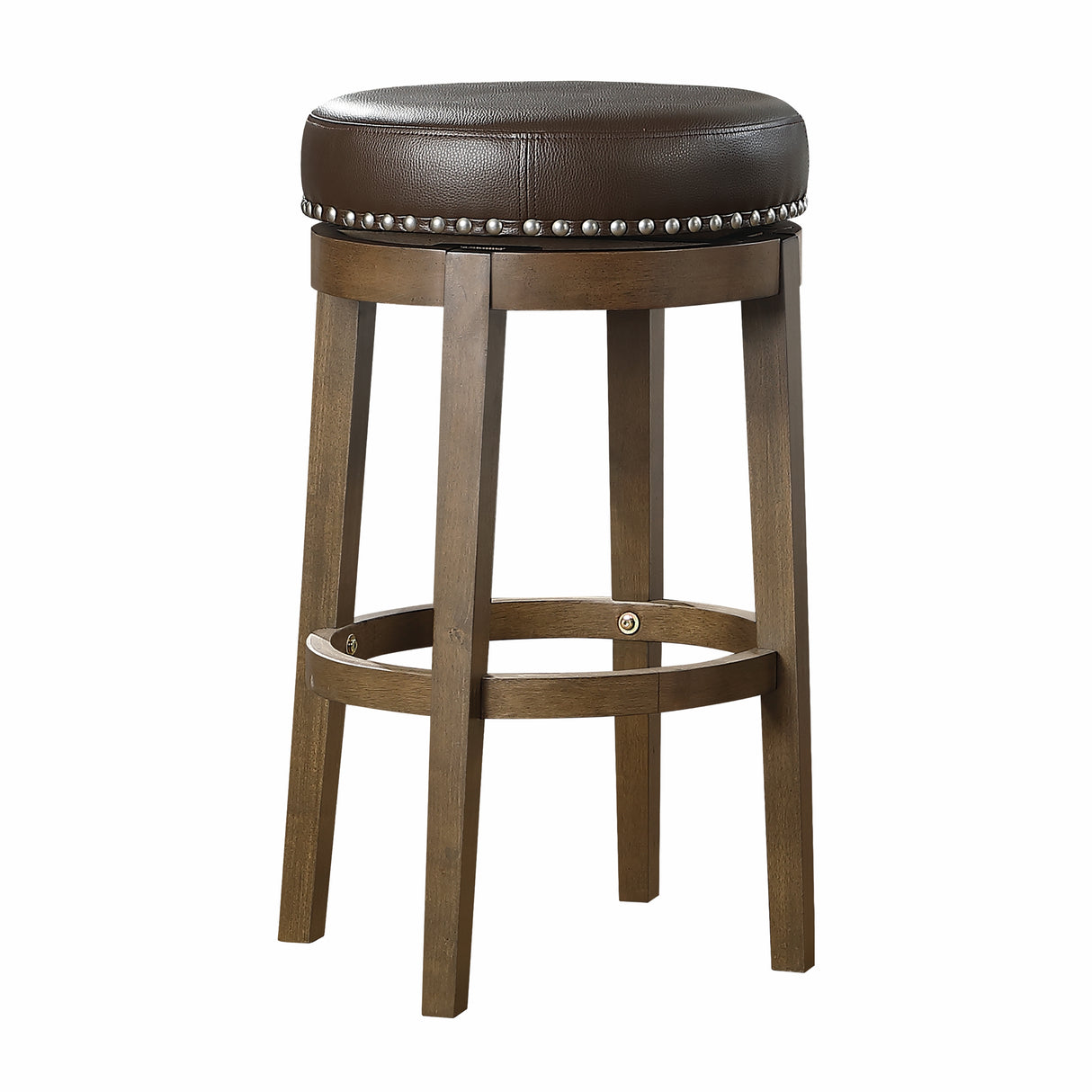 Westby Brown/Brown Round Swivel Pub Height Stool, Set of 2 from Homelegance - Luna Furniture