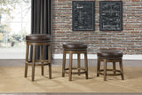 Westby Brown/Brown Round Swivel Pub Height Stool, Set of 2 from Homelegance - Luna Furniture