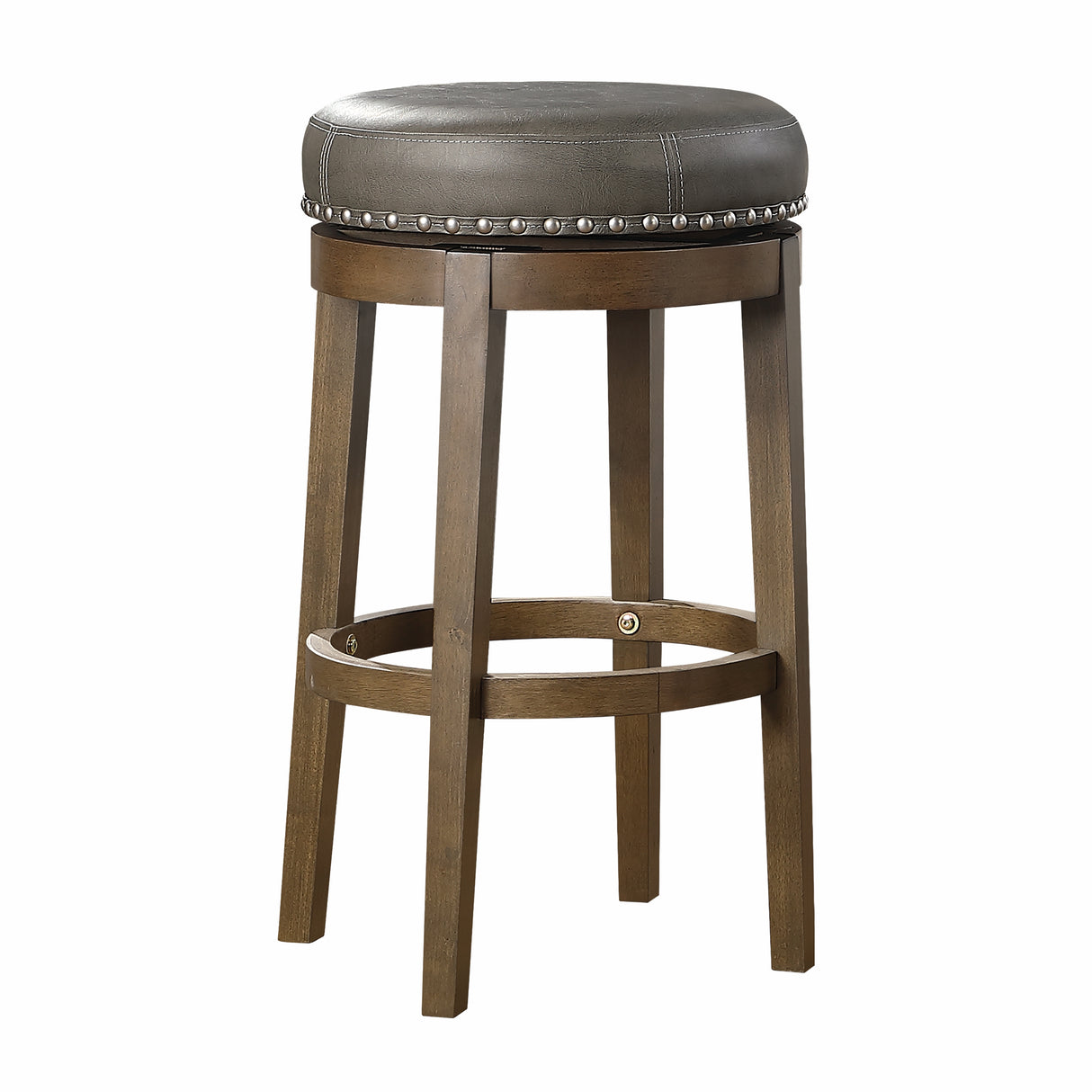 Westby Gray/Brown Round Swivel Pub Height Stool, Set of 2 from Homelegance - Luna Furniture