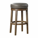 Westby Gray/Brown Round Swivel Pub Height Stool, Set of 2 from Homelegance - Luna Furniture