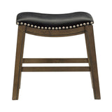 Ordway Black/Brown Dining Stool, Black from Homelegance - Luna Furniture